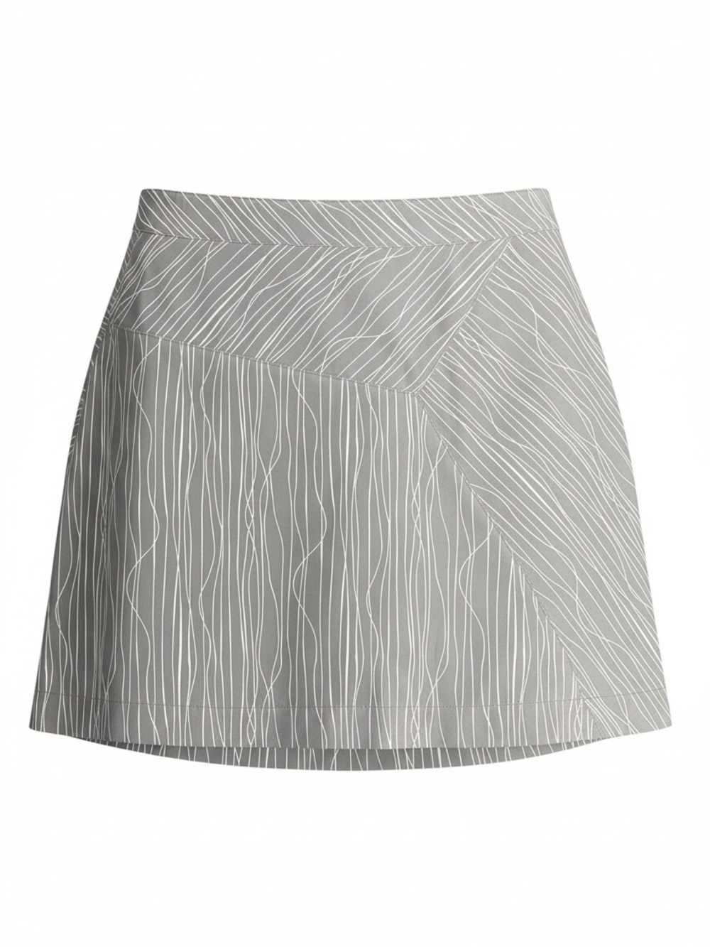 ANNIKA Cutter & Buck Grey/White Pattern Golf Skort (4)